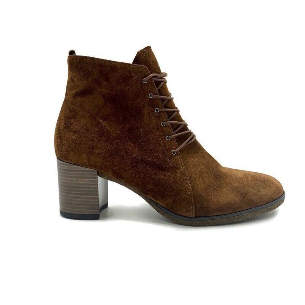 Gabor Brown Suede Lace Up Ankle Boots Size 8.5